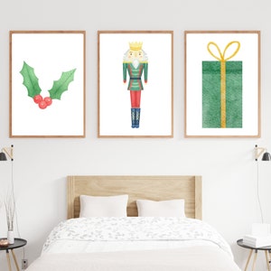 Christmas Print Set of 3, Christmas Printable Wall Art, Trendy Poster, Christmas Digital Download, Holiday Print Set, Xmas Home Decor