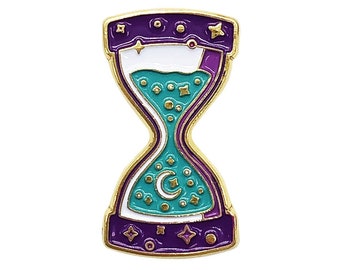 Magic Hourglass Enamel Pin with Metal Frame | Funny Enamel Pin | Enamel Lapel Pin | Cute Lapel Pins | Badge | Slogan Pin