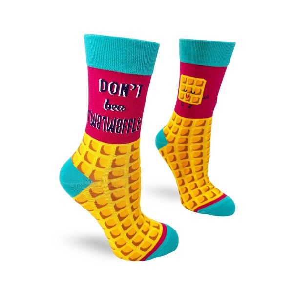 Don't Be a Twatwaffle Novelty Crew-sokken voor dames | Sassy sokken | Sarcastische schattige sokken | Geestige en schattige zinnen voor vrouwen