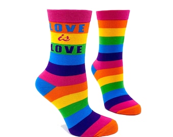 LGBT Rainbow flag Gay pride Girls Short Socks Reinforced Funny 