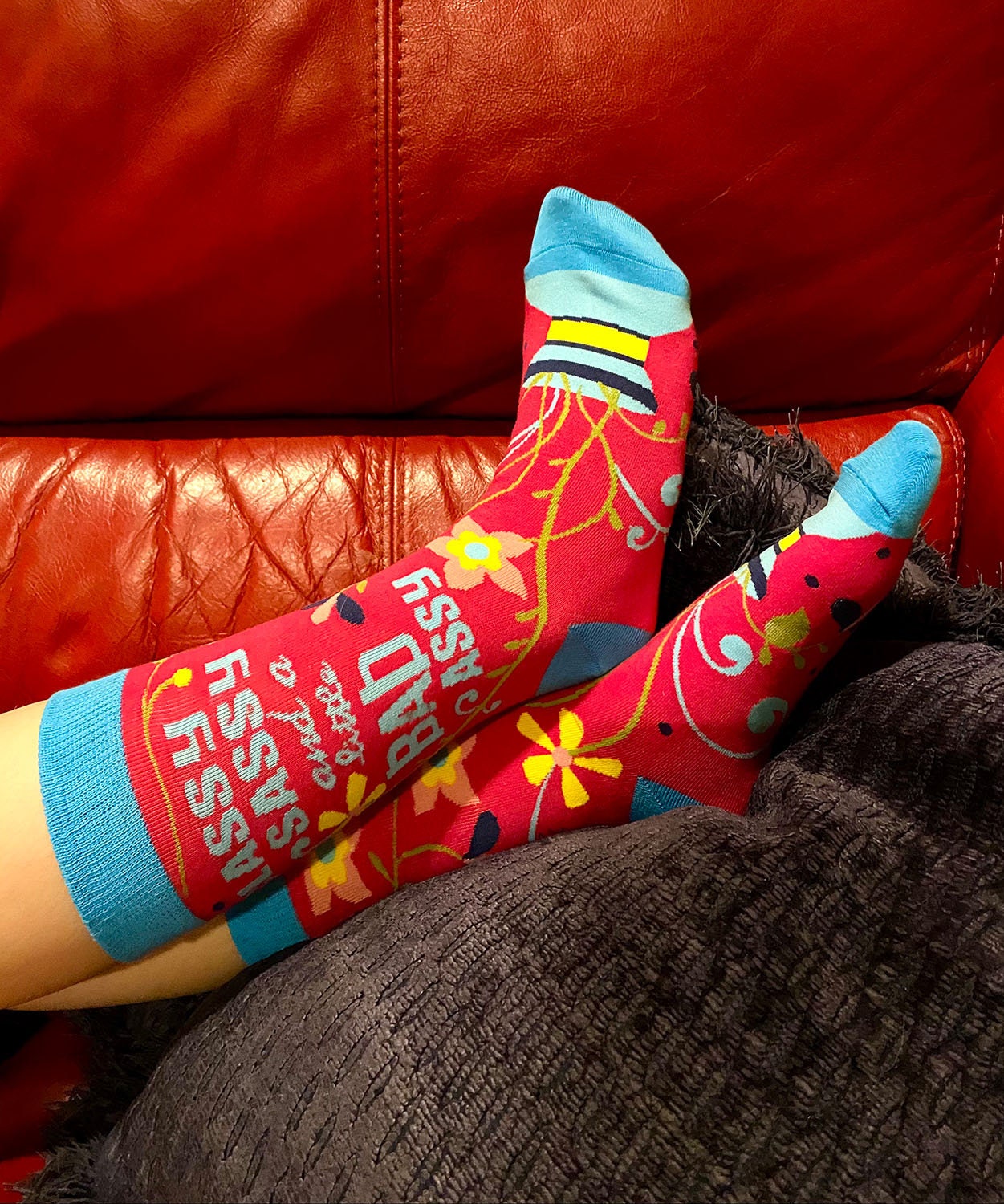 Classy Sassy and a Little Bad Assy Women&#39;s Crew Socks | Sassy socks | Gift for her | Sarcastic Cute Socks | Witty & Cute Phrases For Women