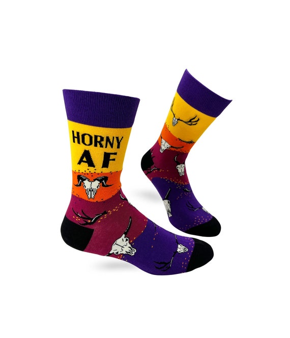 Chaussettes ras du cou fantaisie Horny AF pour hommes