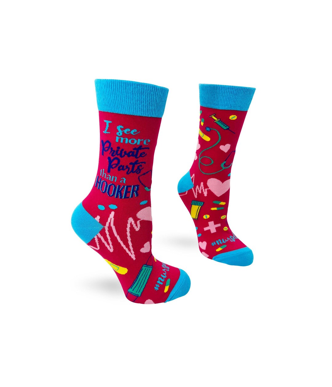 Funny i See More Private Parts Than A Hooker Women s Crew Socks funny-i-see-more-private-parts-than-a-hooker-women-s-crew-socks
