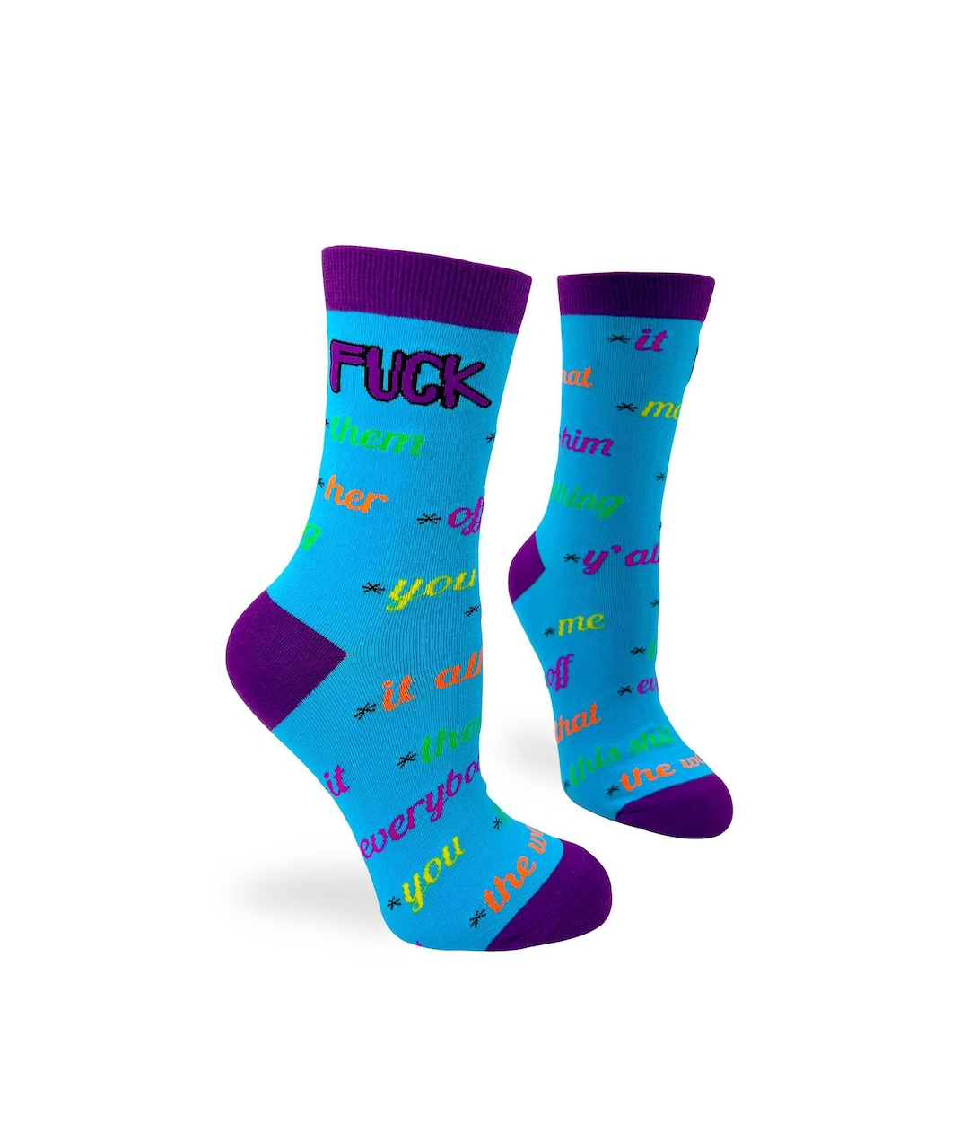 F**k Everything Sassy Ladies' Novelty Crew Socks | Inappropriate Swear ...