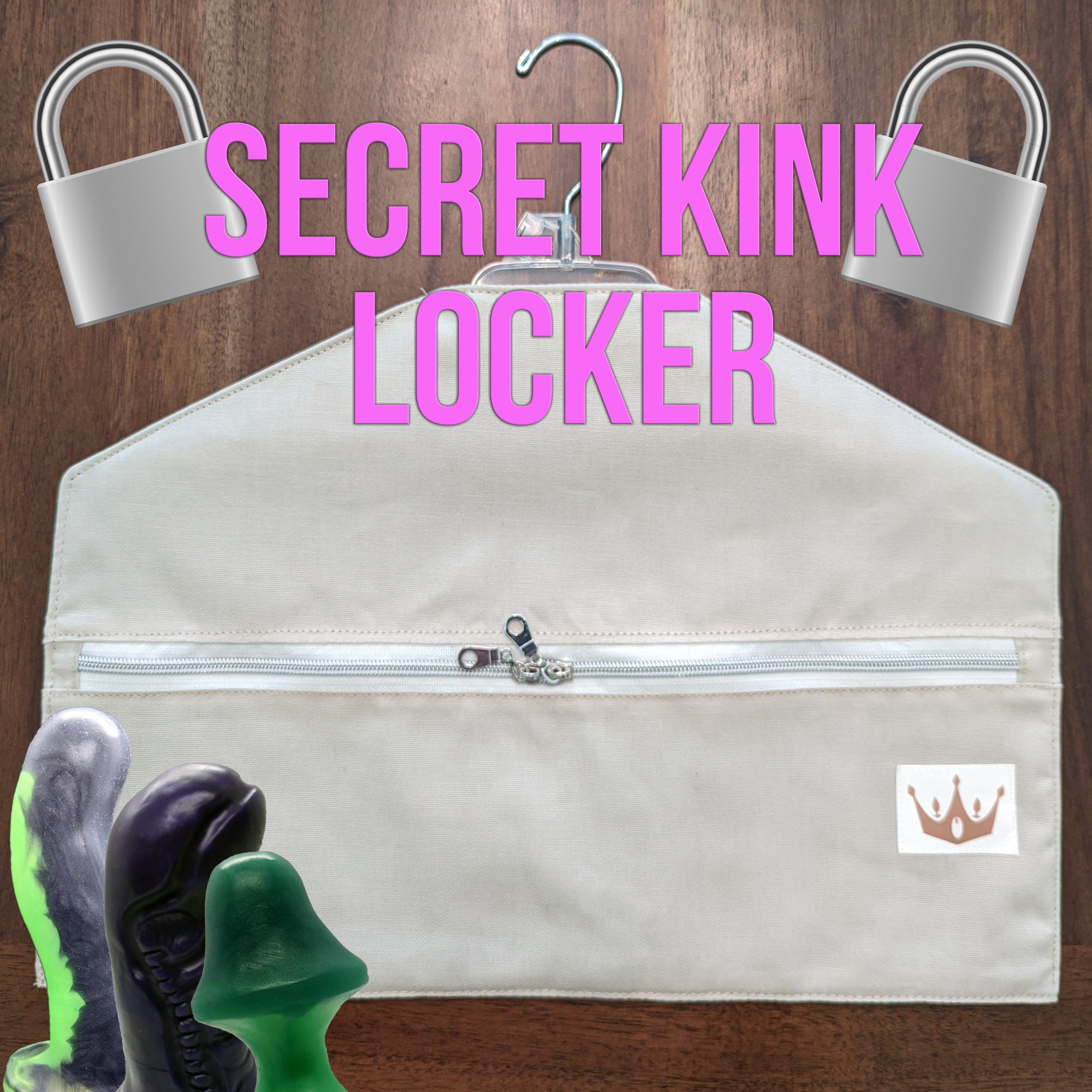 Sex Toy Storage Bag Secret Hanging Kink Stash Locker image