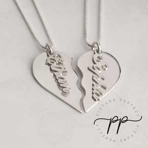 Half heart necklace with name online