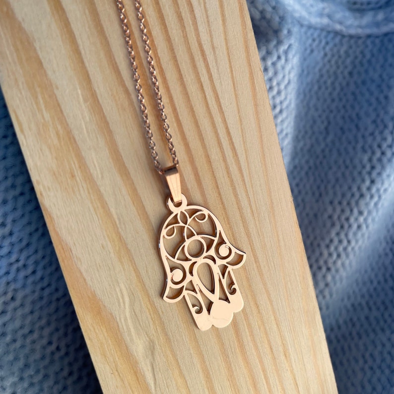 Hamsa Necklace Sterling Silver 925 Evil Eye Jewelry Cut Out Mandala ...