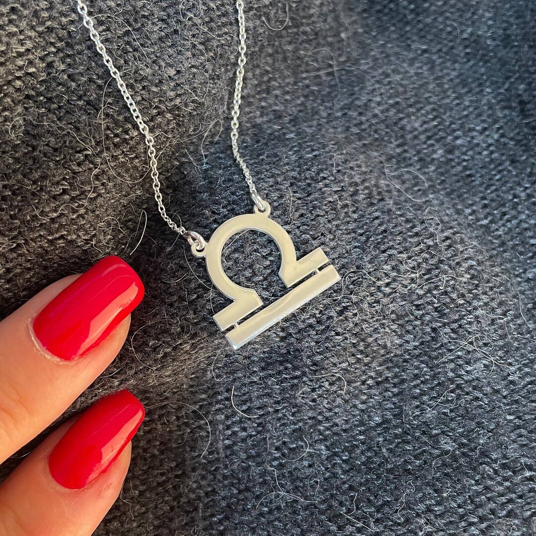 Libra Zodiac Necklace - 925 Sterling Silver Star Sign Constellation ...