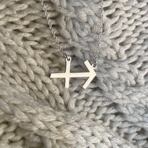Sagittarius Zodiac Necklace In Sterling Silver - Star Sign Constellation Astrology Necklace - Birthday Gift Idea