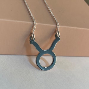 Taurus Zodiac Necklace In Sterling Silver - Star Sign Constellation Necklace - Layering Astrological Pendant Available In Gold & Rose Gold