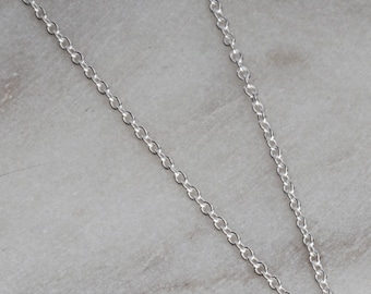 Rolo Chain WITHOUT PENDANT - Chain Only - Spare Necklace Chain - Regular / Split Option Available - Different chain lengths