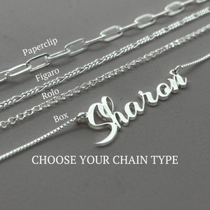 Custom Name Necklace: Sterling Silver Nameplate, Personalized Jewelry Gift