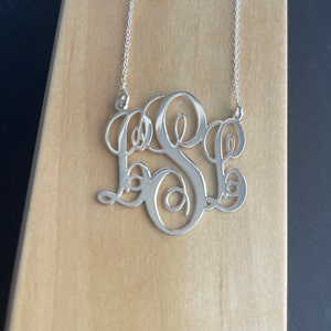 Classic Monogram Necklace - 3 Initial Necklace - Medium Size Monogram - Custom ABC Pendant