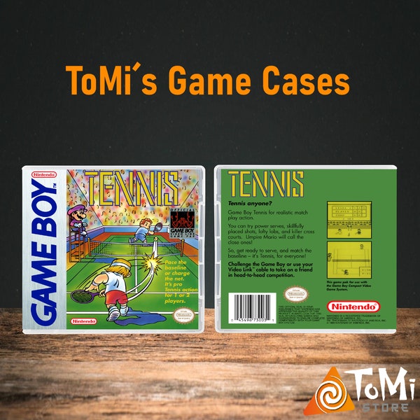 Tennis - Nintendo Gameboy personnalisé | Étui/étuis de remplacement DS | Emballage/Coque Etui Repro OVP Neuf