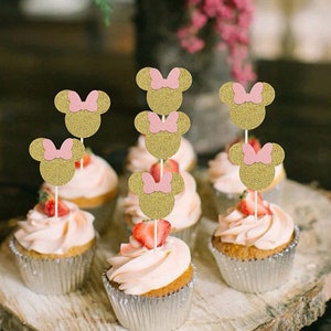 Minnie Mouse cupcake toppers