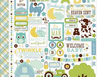 Baby Boy Stickers | Boy Stickers | Planner Scrapbooking Decor | Baby ...