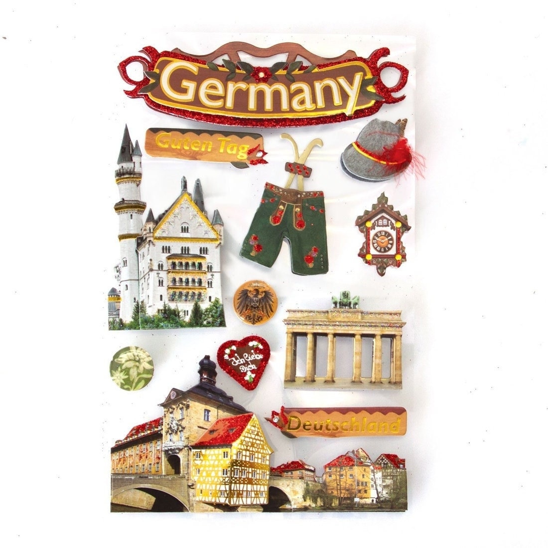 Aufkleber Set 55 Sticker bayerische Motive Oktoberfest Dekoration