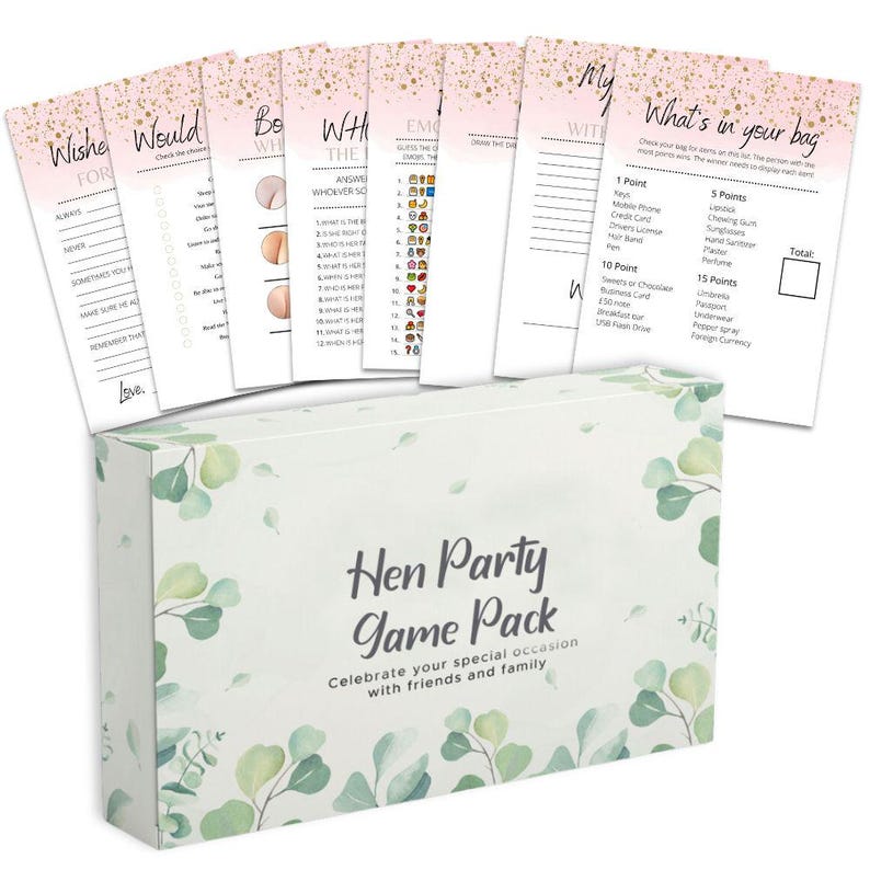 Hen Party Games Bundle: 8 Fun Bridal Shower Activities image 8