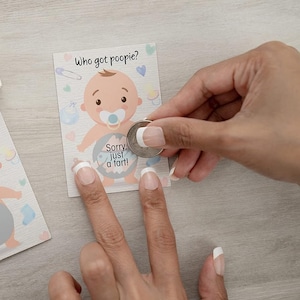 Juegos para baby shower, juego de raspadito para 33 invitados, actividad divertida para romper el hielo, actividad e idea para baby shower - Decoraciones para baby shower