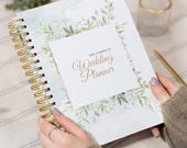 Wedding Planner Book, 160 Page Spiral Bound Wedding Organizer with Gold Foil Cover - Engagement Gift
