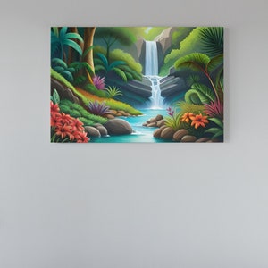 Vibrant Tropical Rainforest Wall Art Print | Digital Printable Download