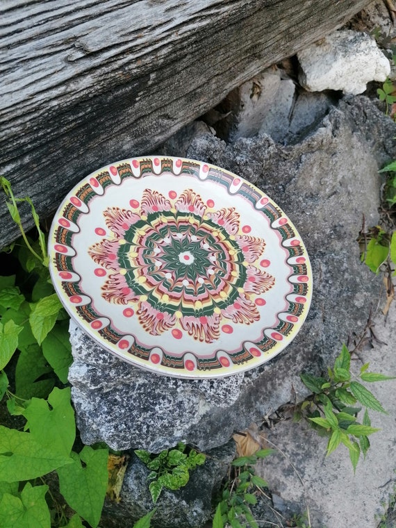 Art Plate 8 Decorative Ceramic Plate Handmade Dish Etsy