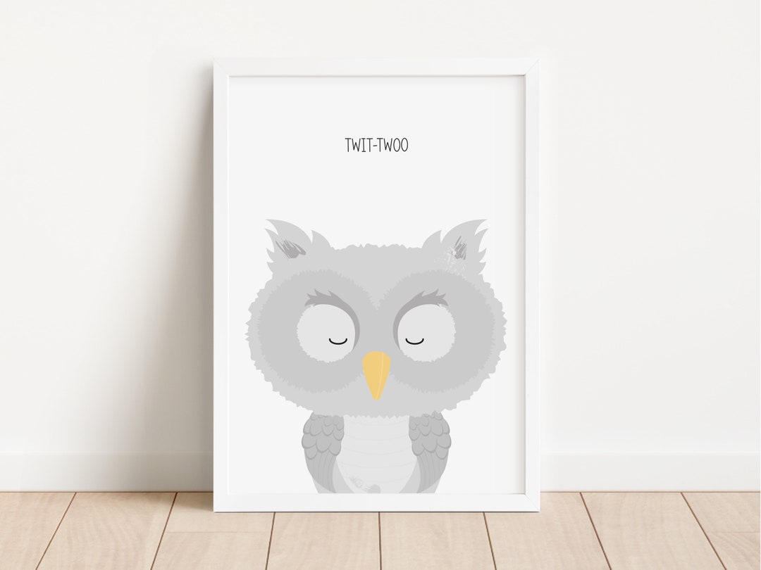 Picture　Wall　Owl　Etsy　Print　Art　Cute　//　in　Nursery　Buy　Online　Twit-twoo　India