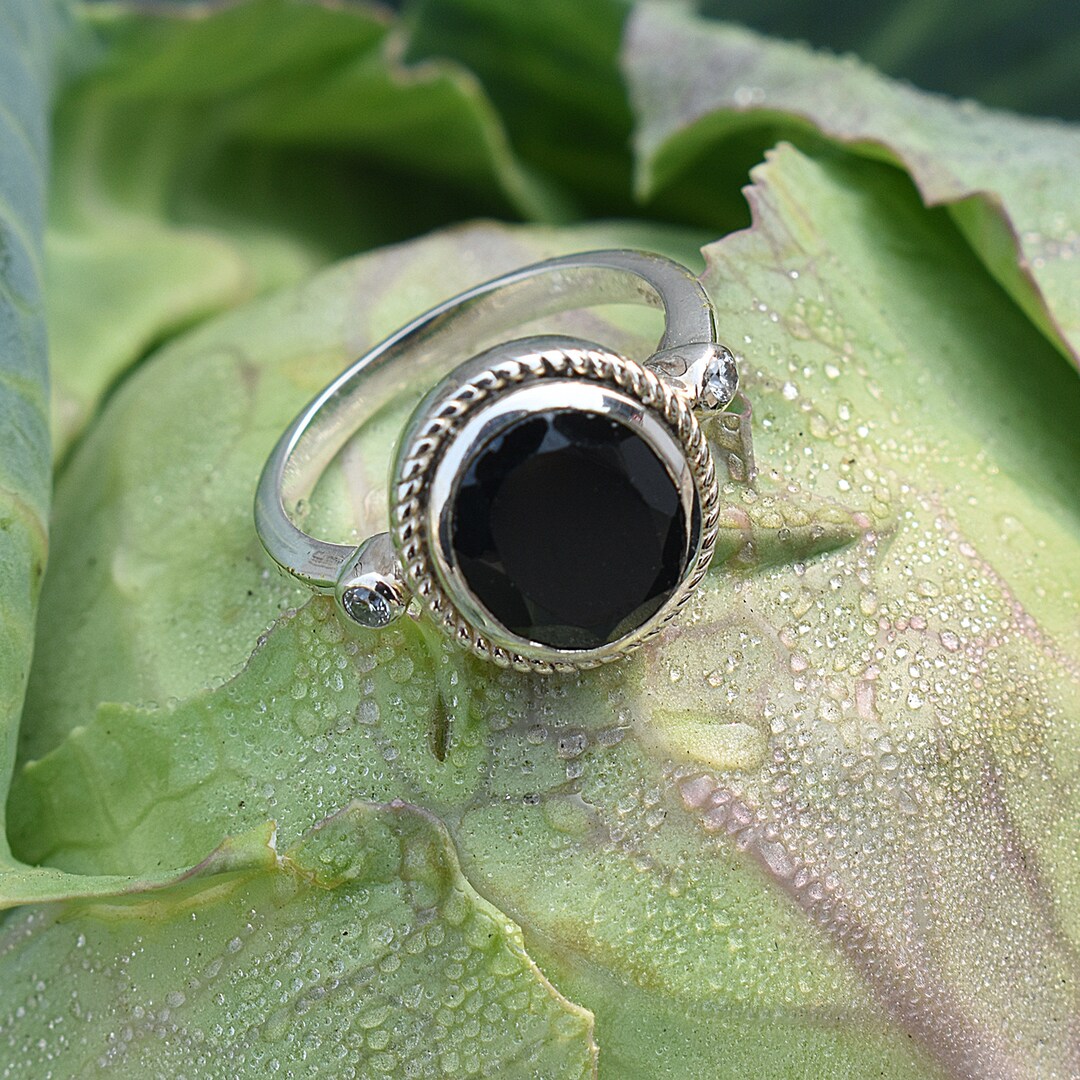Statement Black Tourmaline Rings Gemstone Jewelry Tourmaline - Etsy