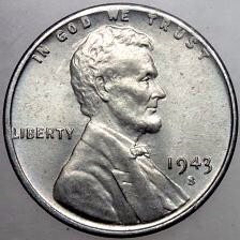 Rare 1943S Silver Steel Penny Fine Condition Etsy