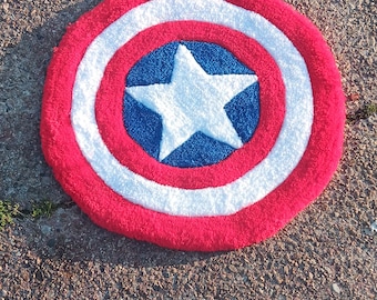 Captain America Shield Tufted Rug