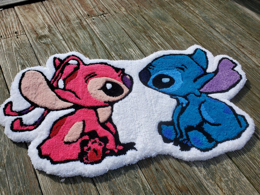 Stitch and Angel Rug Etsy