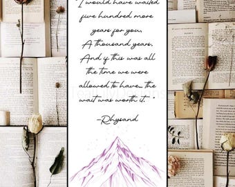 ACOTAR Inspired Bookmark - DIGITAL DOWNLOAD