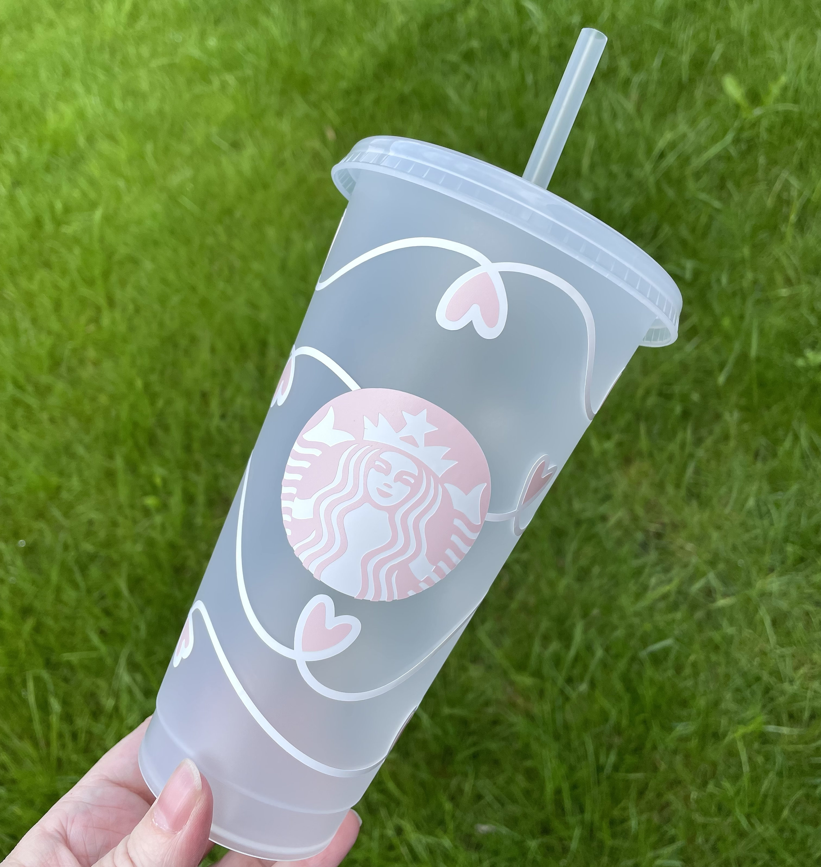 Starbucks cup UK Pink Starbucks logo cup reusable cold Etsy