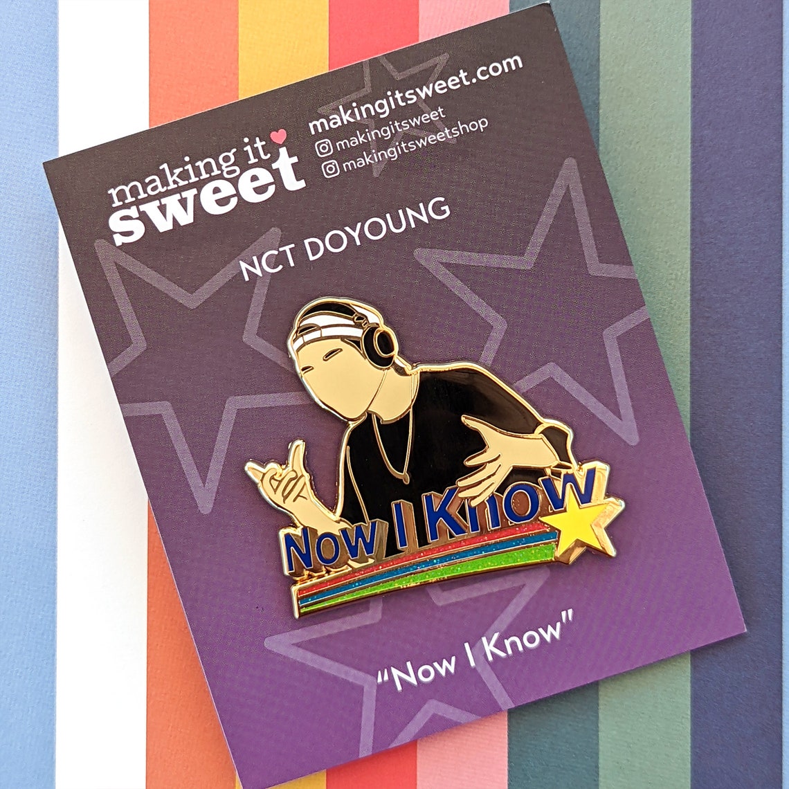 NCT Doyoung Enamel Pin Meme now I Know Etsy