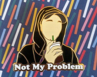 NCT Johnny Enamel Pin - Meme "Not My Problem"