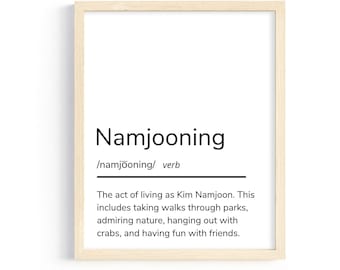 Namjooning Definition Art Print, BTS Quote (Digital Download)