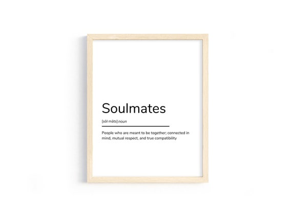 Soulmates Definition Typography Poster Pdf Printable Wall Etsy Soulmates Definition Typography Poster Pdf Printable Wall Etsy