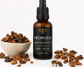 Alcohol-Free Propolis Extract 20% | 30ml Dropper Bottle | Propolis from Our Own Beehives