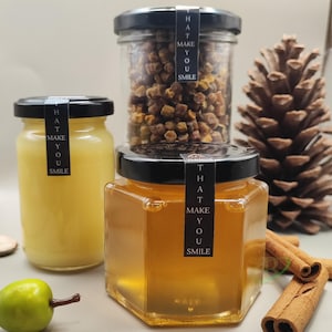 2025 Harvest Honey, 200g-7.05 OZ, Absolutely Authentic | 100g - 3.52 OZ Fresh Pure Royal Jelly High Quality, Bee Bread – 100g-3.52 OZ