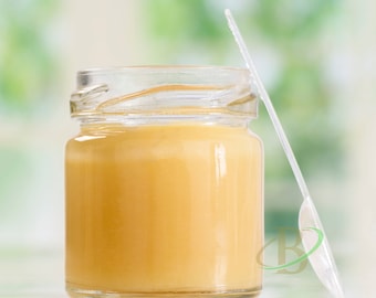 Verse koninginnengelei in glazen pot, Pure Bee Superfood, rauwe natuurlijke koninginnengelei, 30–100 g