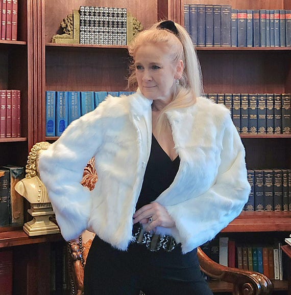White Rabbit Fur Coat