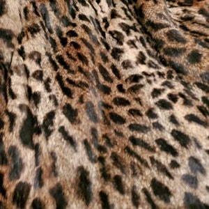 Super Soft Leopard Print Rabbit Fur Coat sz Medium image 2