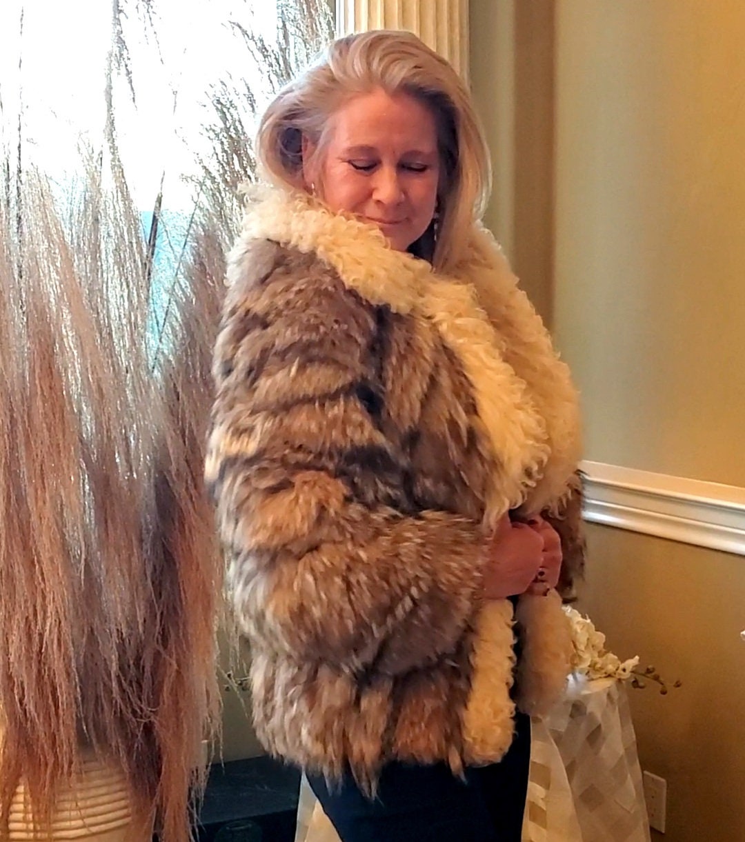 Coyote & Mongolian Lamb Fur Coat Sz S/M - Etsy Coyote & Mongolian Lamb Fur Coat Sz S/M - Etsy
