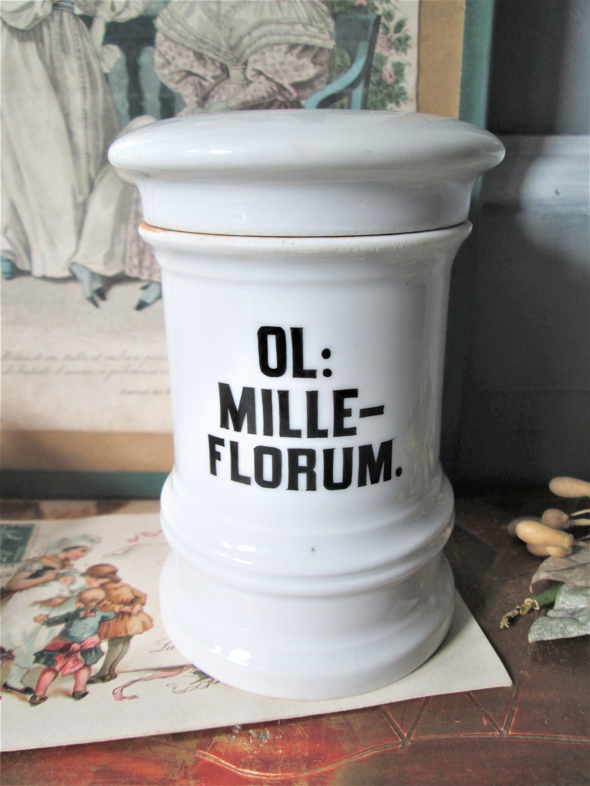 Lettering Jars French Apothecary Jar White Ironstone Black Lettering Jar Circa 1800's ...