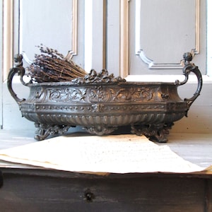 1800 French planter GRAND XXL Napoleon III French jardinière spelter ornate planter.