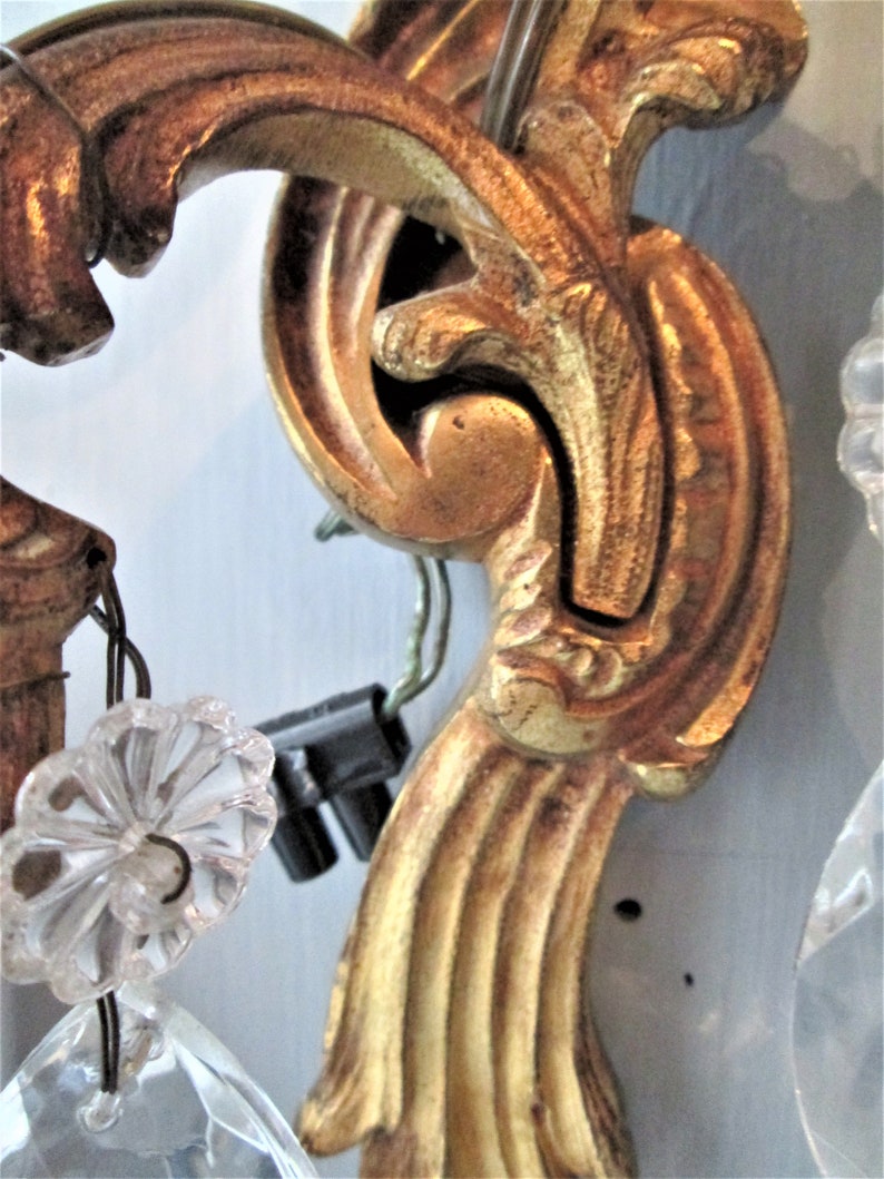 Antique REWIRED French Sconce 1920's French Gilded Bronze Sconce Rococo ...