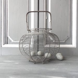 French wire egg basket antique French wire egg basket 1930&#39;s 40&#39;s wire basket.