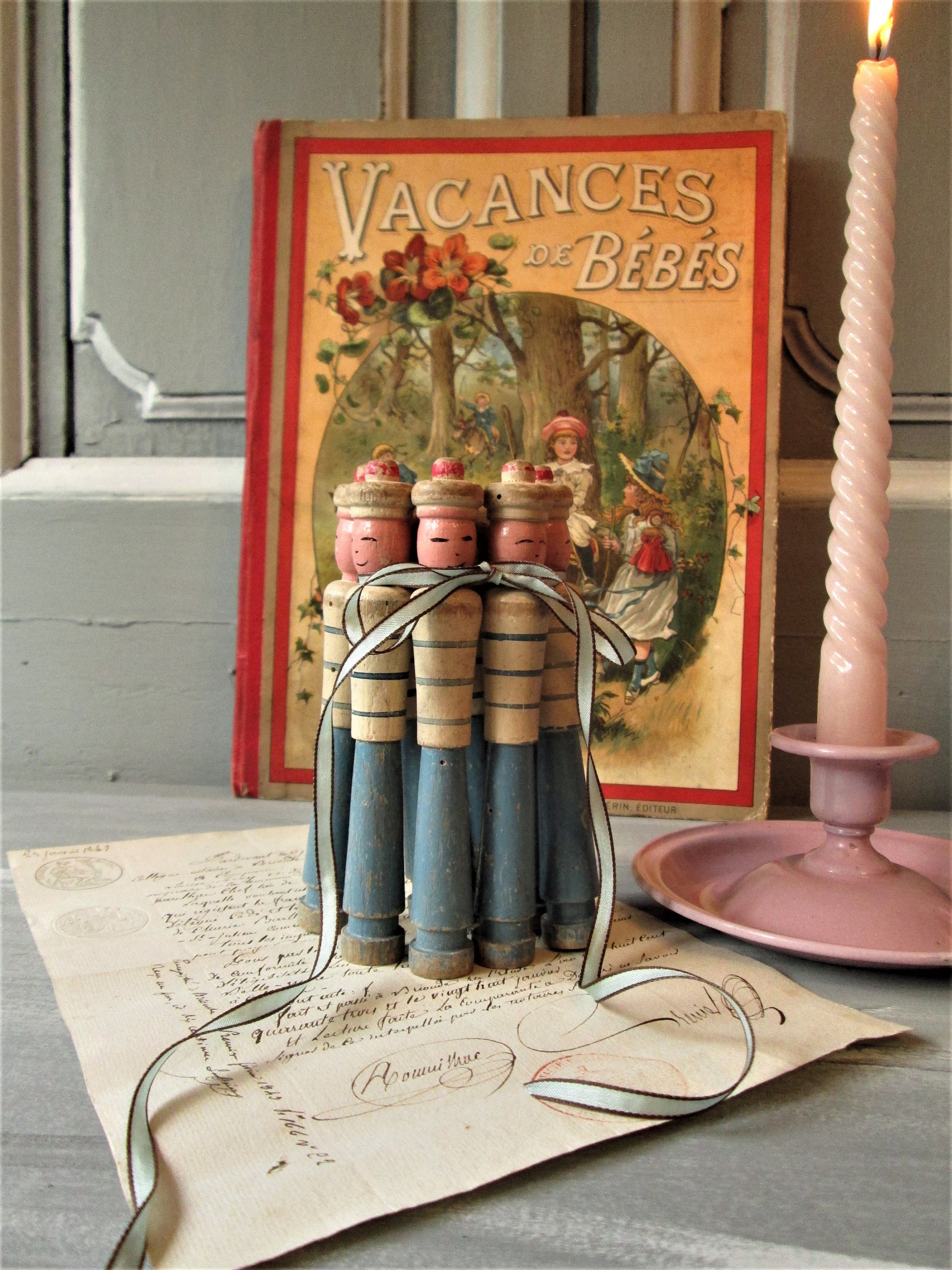 Des Quilles Français Antiques Vers Les Années 1930 Des Français Jouet Pour Enfants de Petits Marins