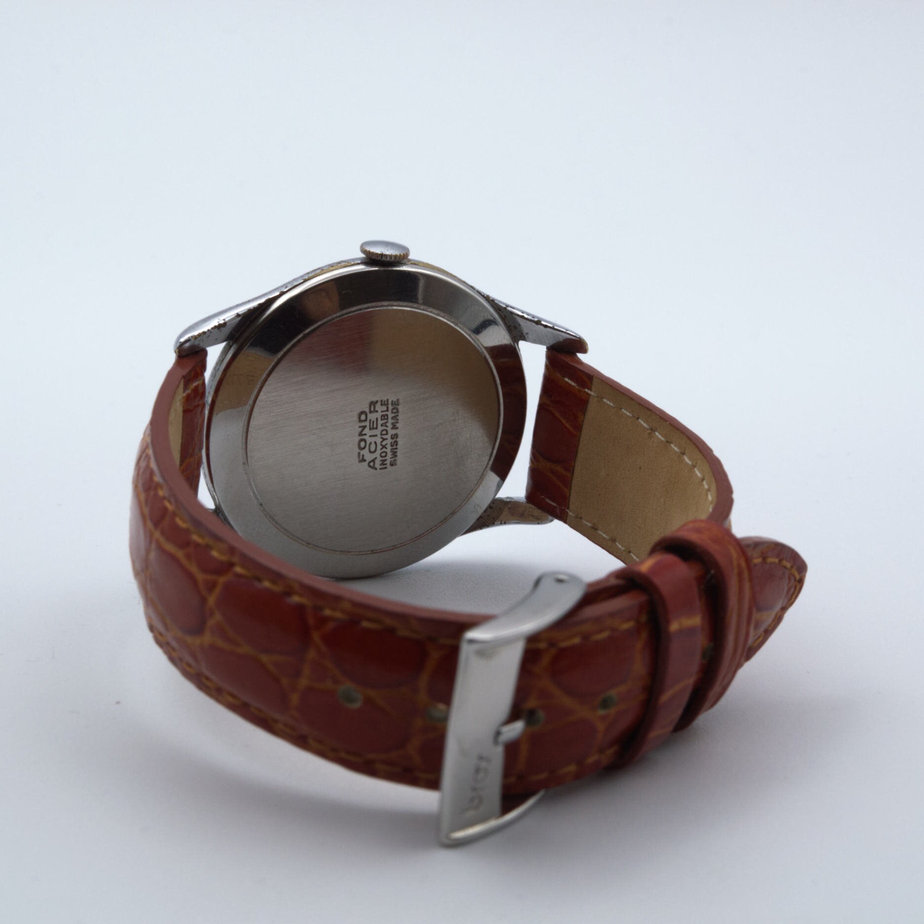 NOS unused swiss  Lanco Club 77 retro watch in Stainless Steel on Bracelet Dated 1977