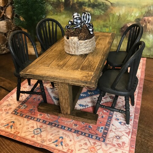 Miniature Dollhouse Farmhouse Furniture 112 Scale Etsy